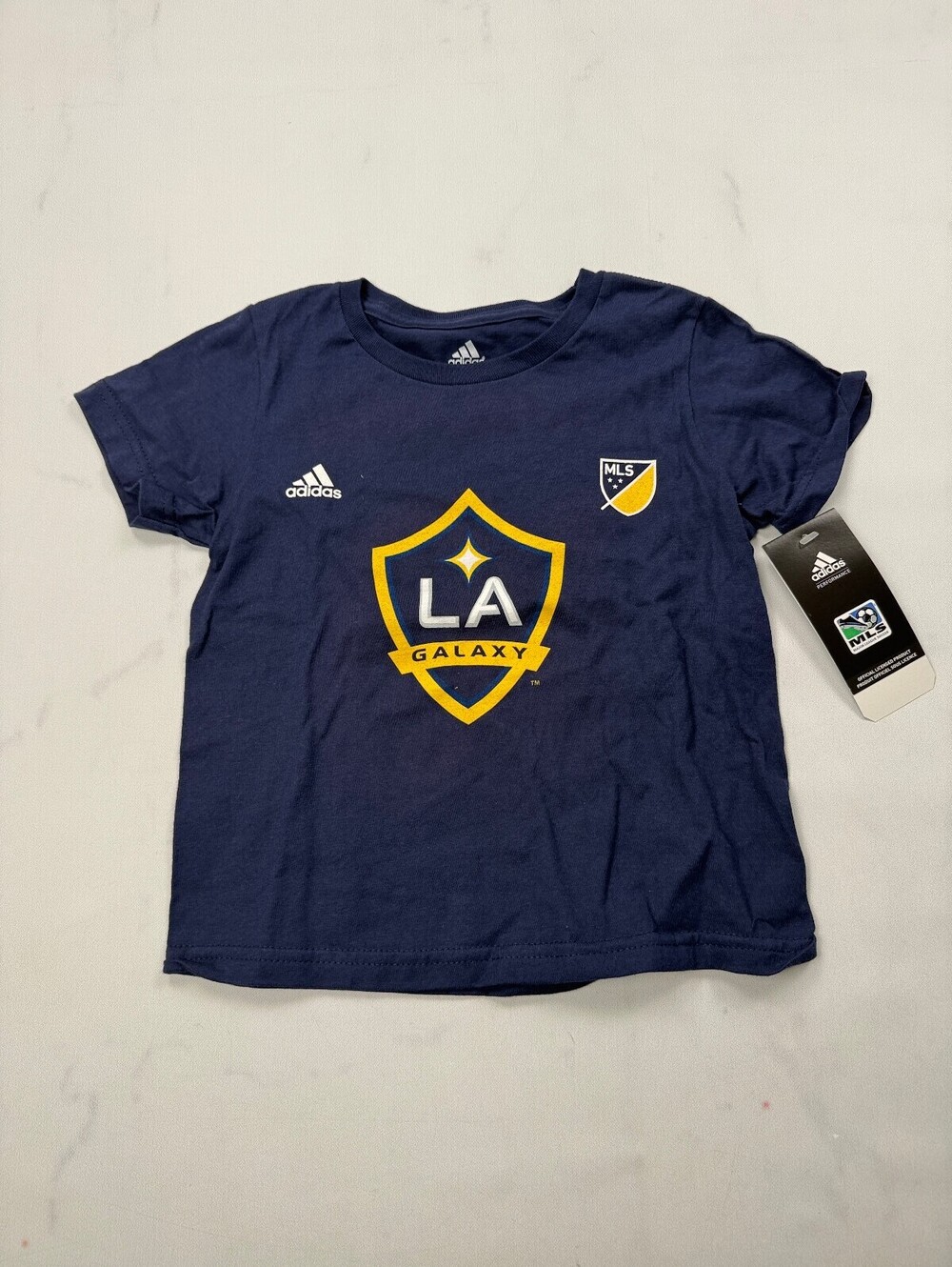 Adidas Los Angeles Galaxy Graphic Tee Navy 2010s Street Style - Boys 4T
